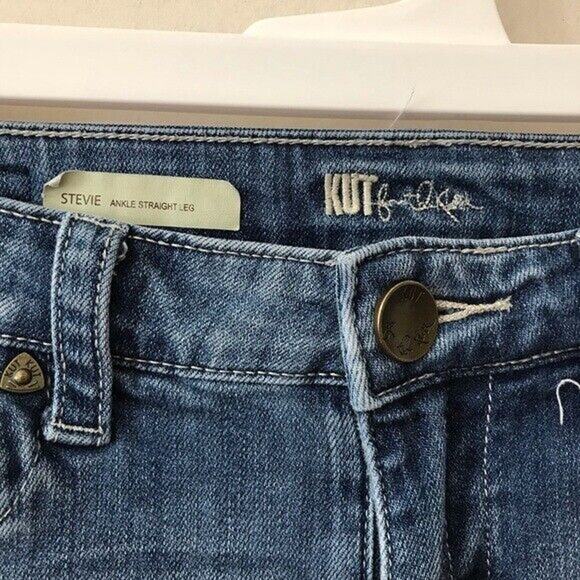 Kut From The Kloth Stevie Ankle Skinny Distressed Womens Size 2/26 - Picture 5 of 7